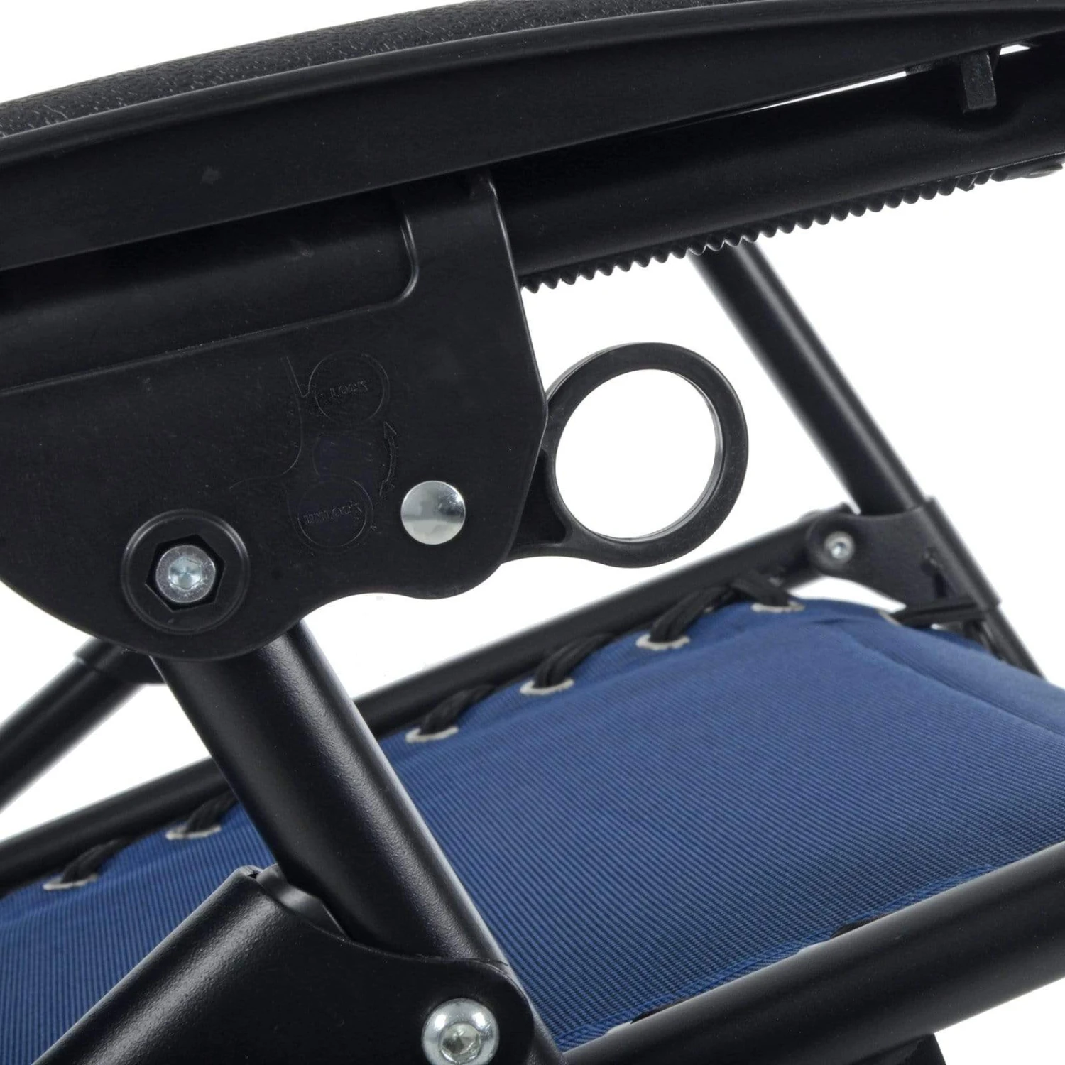 Padded Garden Recliner Relaxer 2 Tone Blue Zero Gravity Chair Garden Seat 8 Padded Garden Recliner Relaxer 2 Tone Blue Zero Gravity Chair Garden Seat - Image 8