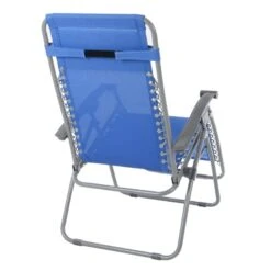 Garden Recliner Chair French Blue Zero Gravity Relaxer Textilene -XS Stock Shop XS6961 1600 4