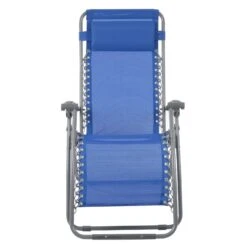 Garden Recliner Chair French Blue Zero Gravity Relaxer Textilene -XS Stock Shop XS6961 1600 5