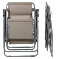 Garden Recliner Chair Taupe Zero Gravity Relaxer Recliner Chair -XS Stock Shop XS6962 1600 9