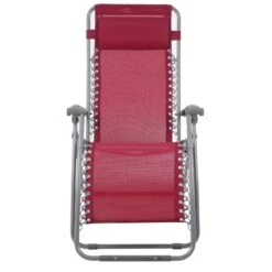 Garden Recliner Chair Persian Red Zero Gravity Relaxer Texteline -XS Stock Shop XS6965 1600 5