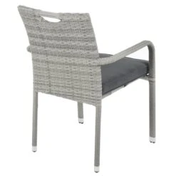 Cone Bistro Set Grey Rattan Garden Table Chairs -XS Stock Shop XS7014 1600 6
