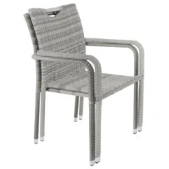 Cone Bistro Set Grey Rattan Garden Table Chairs -XS Stock Shop XS7014 1600 7