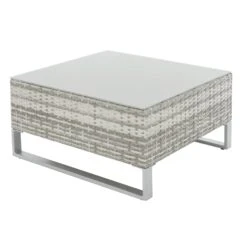 Treviso Garden Sofa Set Grey Rattan Coffee Table Ottoman -XS Stock Shop XS7056 1600 7