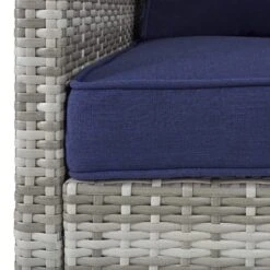 Treviso Garden Sofa Set Grey Rattan Coffee Table Ottoman -XS Stock Shop XS7056 1600 9