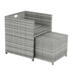 Azuma Grey Rattan Garden Cube Set Table Chairs Stools Monza 19 Azuma Grey Rattan Garden Cube Set Table Chairs Stools Monza -XS Stock Shop XS7058 1600 11