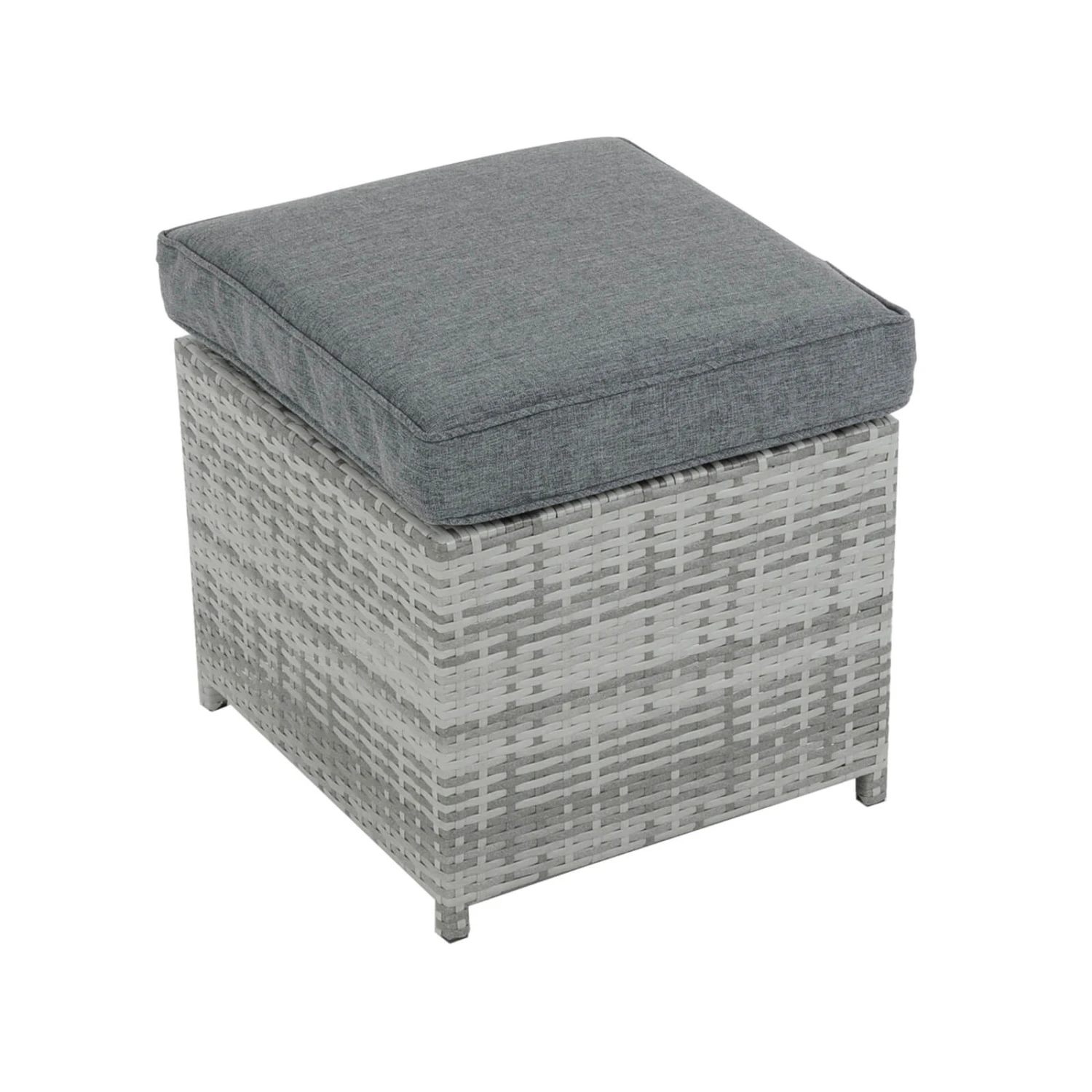 Azuma Grey Rattan Garden Cube Set Table Chairs Stools Monza 6 Azuma Grey Rattan Garden Cube Set Table Chairs Stools Monza - Image 6