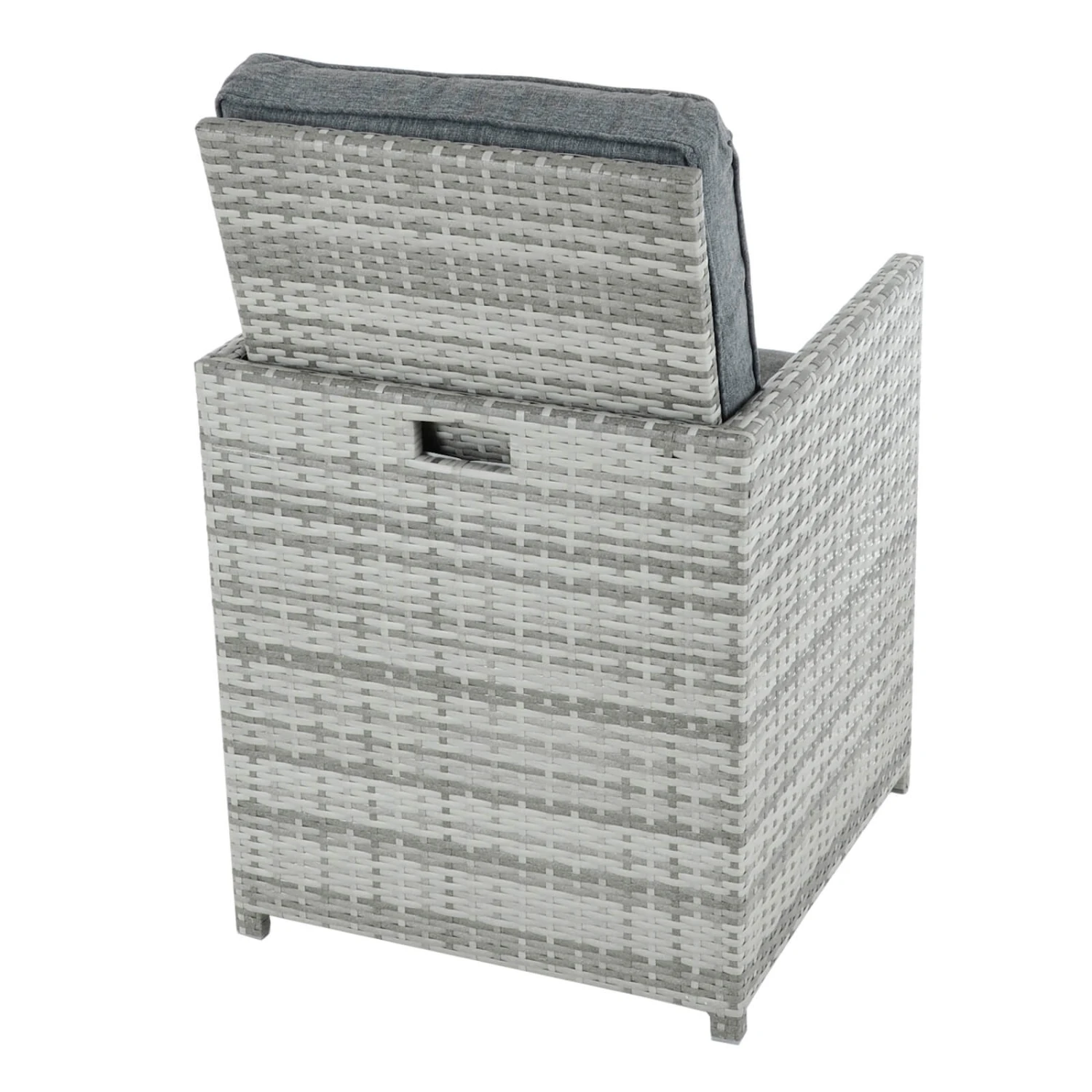 Azuma Grey Rattan Garden Cube Set Table Chairs Stools Monza 8 Azuma Grey Rattan Garden Cube Set Table Chairs Stools Monza - Image 8