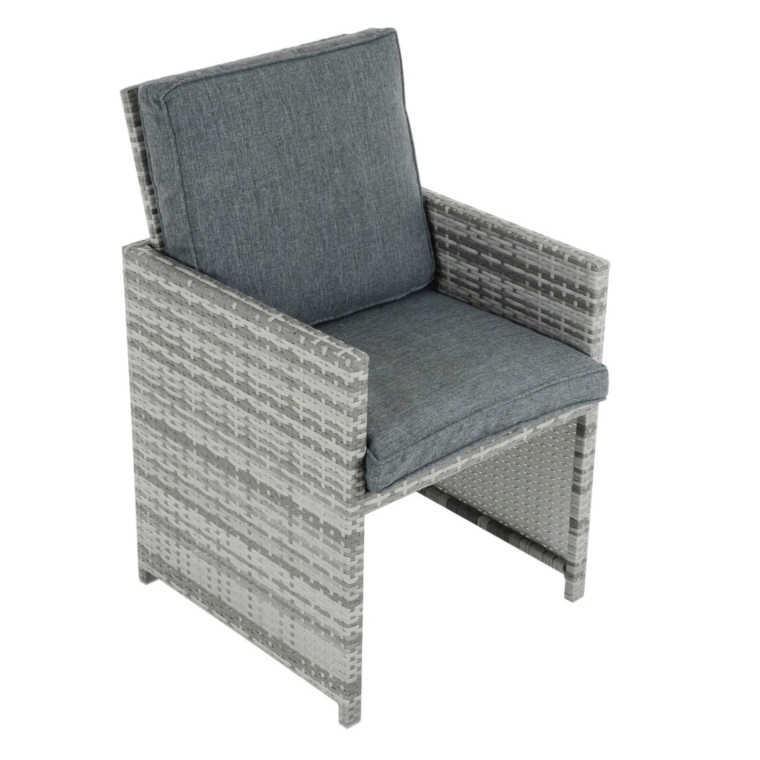 Azuma Grey Rattan Garden Cube Set Table Chairs Stools Monza 7 Azuma Grey Rattan Garden Cube Set Table Chairs Stools Monza - Image 7