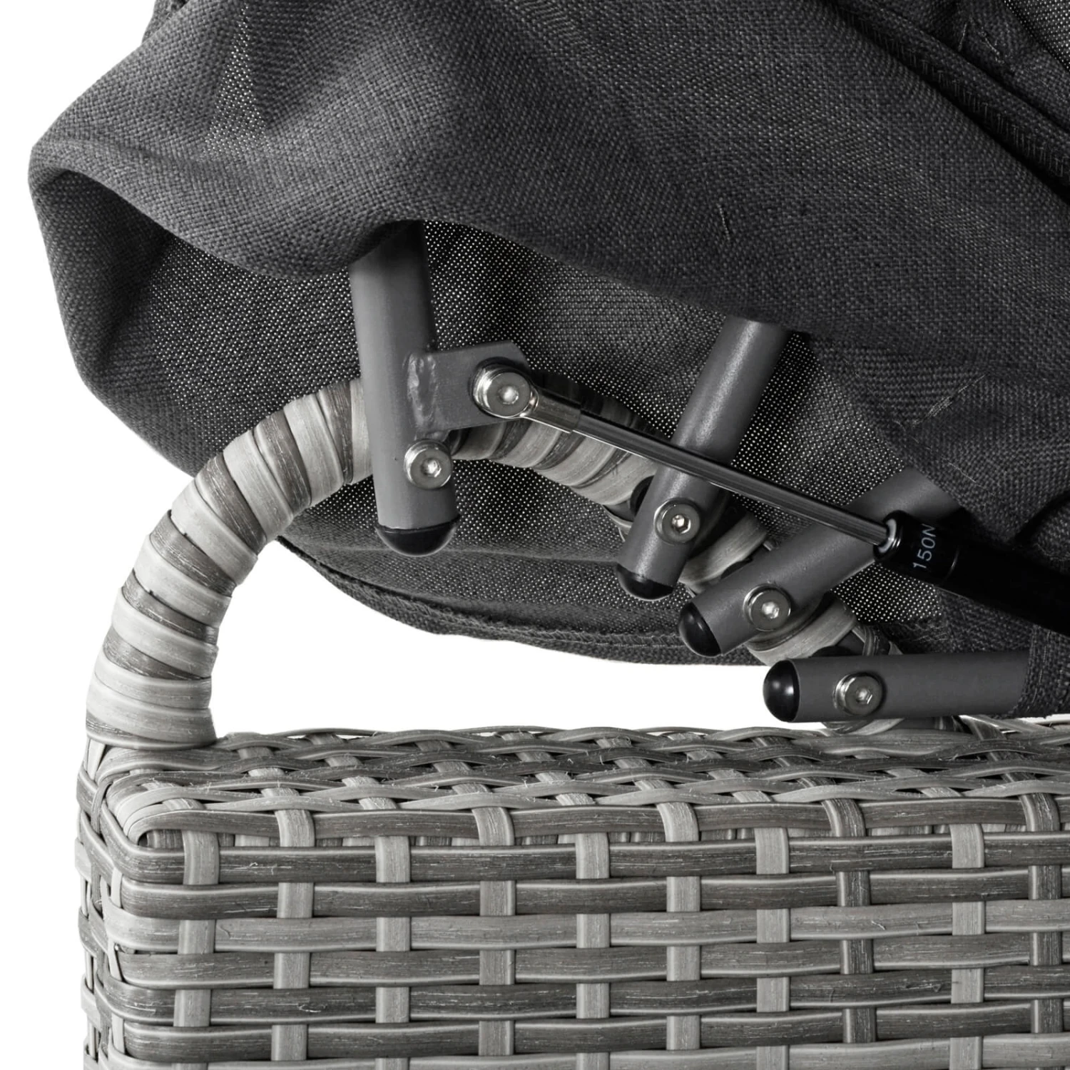 Azuma Arezzo Garden Sofa Set Canopy Grey Rattan Stools Table 6 Azuma Arezzo Garden Sofa Set Canopy Grey Rattan Stools Table - Image 6