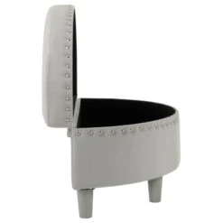 Half Moon Storage Ottoman Velvet Round Padded Seat -XS Stock Shop XS7090 1600 4 opt