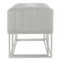 Set Of 2 Nesting Stools Velvet Padded Seats Silver Metal Legs -XS Stock Shop XS7092 1600 3 opt