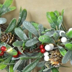 16" Light Up Christmas Wreath Mistletoe Berries Battery Op 8 16" Light Up Christmas Wreath Mistletoe Berries Battery Op -XS Stock Shop XS7141 LS 1600 2 opt