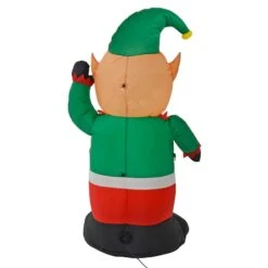 4ft Light Up Inflatable Elf Christmas Party Decoration -XS Stock Shop XS7214 3 opt