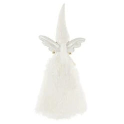 Fabric Christmas Tree Fairy Topper White Silver Long Robe 55cm -XS Stock Shop XS7245 3 opt