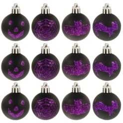 12pk Mini Halloween Decorative Baubles 4cm -XS Stock Shop XS7253 1 opt