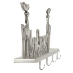 Silver Merry Christmas Stocking Hanger 4 Hooks Reindeer Decoration 6 Silver Merry Christmas Stocking Hanger 4 Hooks Reindeer Decoration -XS Stock Shop XS7264 2 opt