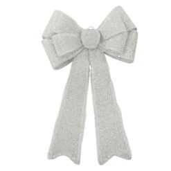 Light Up Christmas Door Bow Decoration Glitter 60cm -XS Stock Shop XS7276 1 opt
