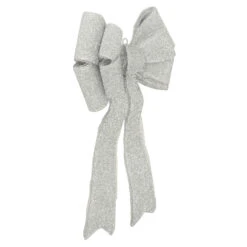 Light Up Christmas Door Bow Decoration Glitter 60cm -XS Stock Shop XS7276 2 opt