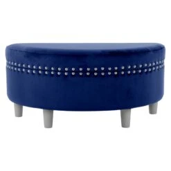 Half Moon Storage Ottoman Velvet Round Padded Seat -XS Stock Shop XS7307 1600 1 opt