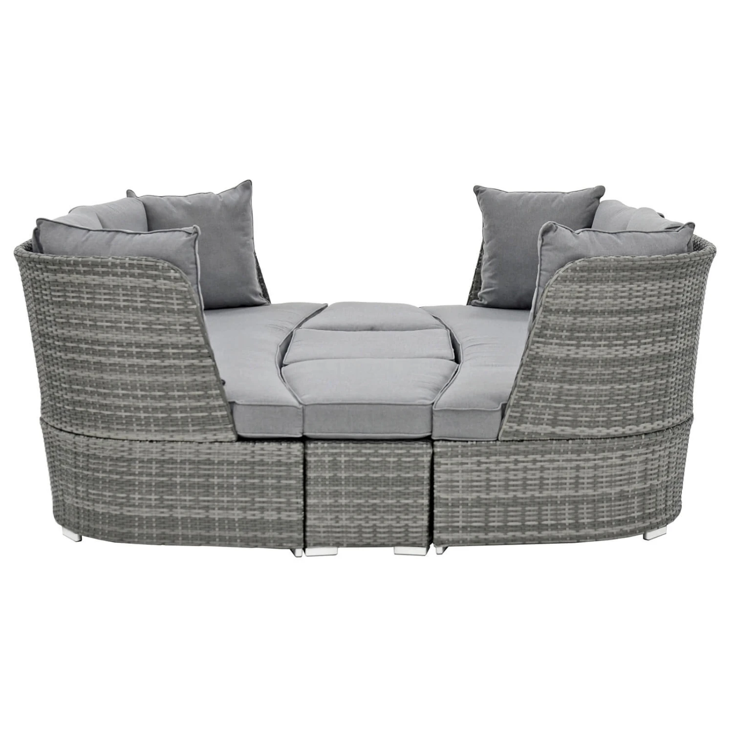 Casares Garden Sofa Suite Grey Rattan Day Bed Rising Table 2 Casares Garden Sofa Suite Grey Rattan Day Bed Rising Table - Image 2