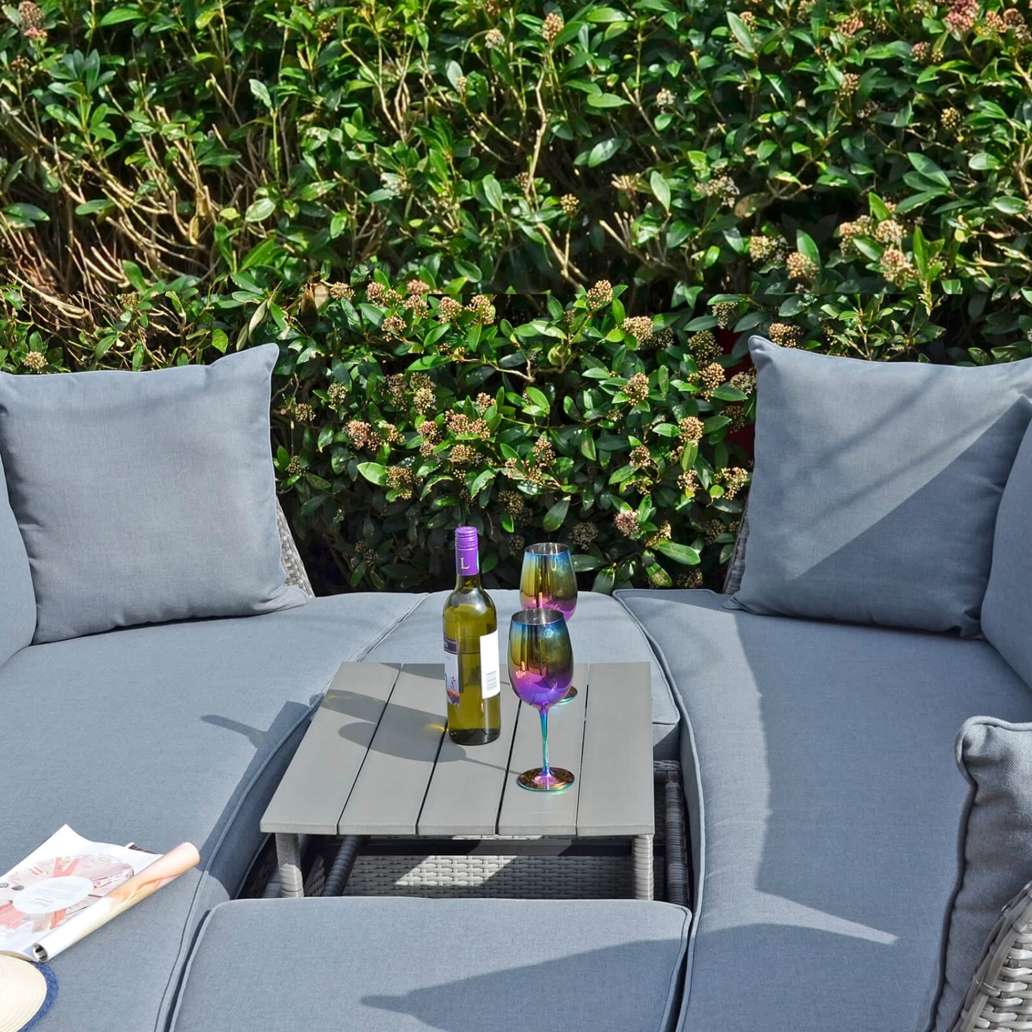 Casares Garden Sofa Suite Grey Rattan Day Bed Rising Table 3 Casares Garden Sofa Suite Grey Rattan Day Bed Rising Table - Image 3