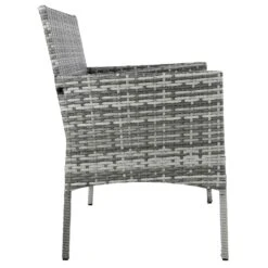Garden Bench 2 Seat Grey Rattan Outdoor Furniture Azuma -XS Stock Shop XS7349 3 opt