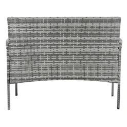 Garden Bench 2 Seat Grey Rattan Outdoor Furniture Azuma -XS Stock Shop XS7349 4 opt