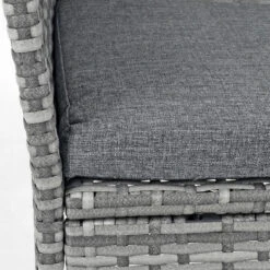 Garden Bench 2 Seat Grey Rattan Outdoor Furniture Azuma -XS Stock Shop XS7349 5 opt