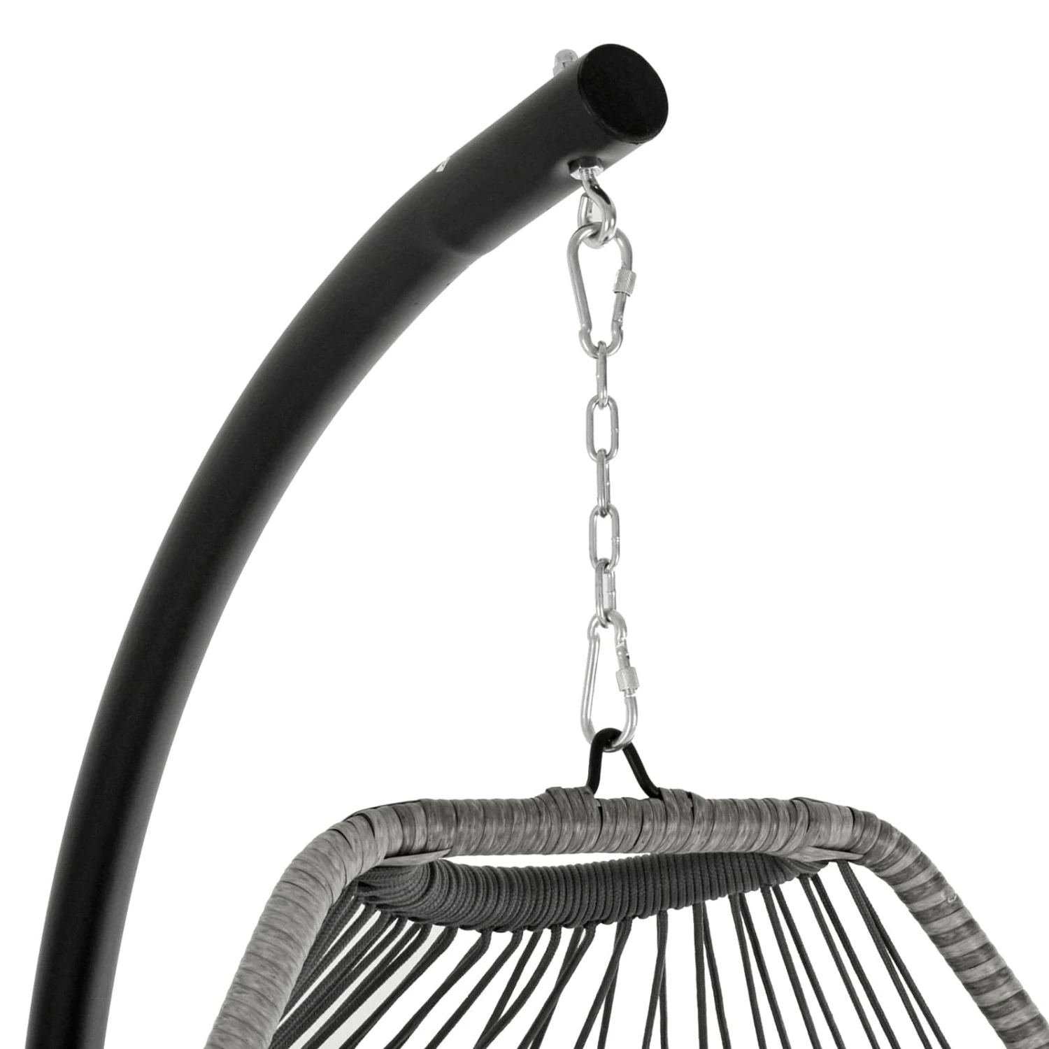 Rimini Swing Chair Garden Hanging Seat Basket Grey Rattan 6 Rimini Swing Chair Garden Hanging Seat Basket Grey Rattan - Image 6
