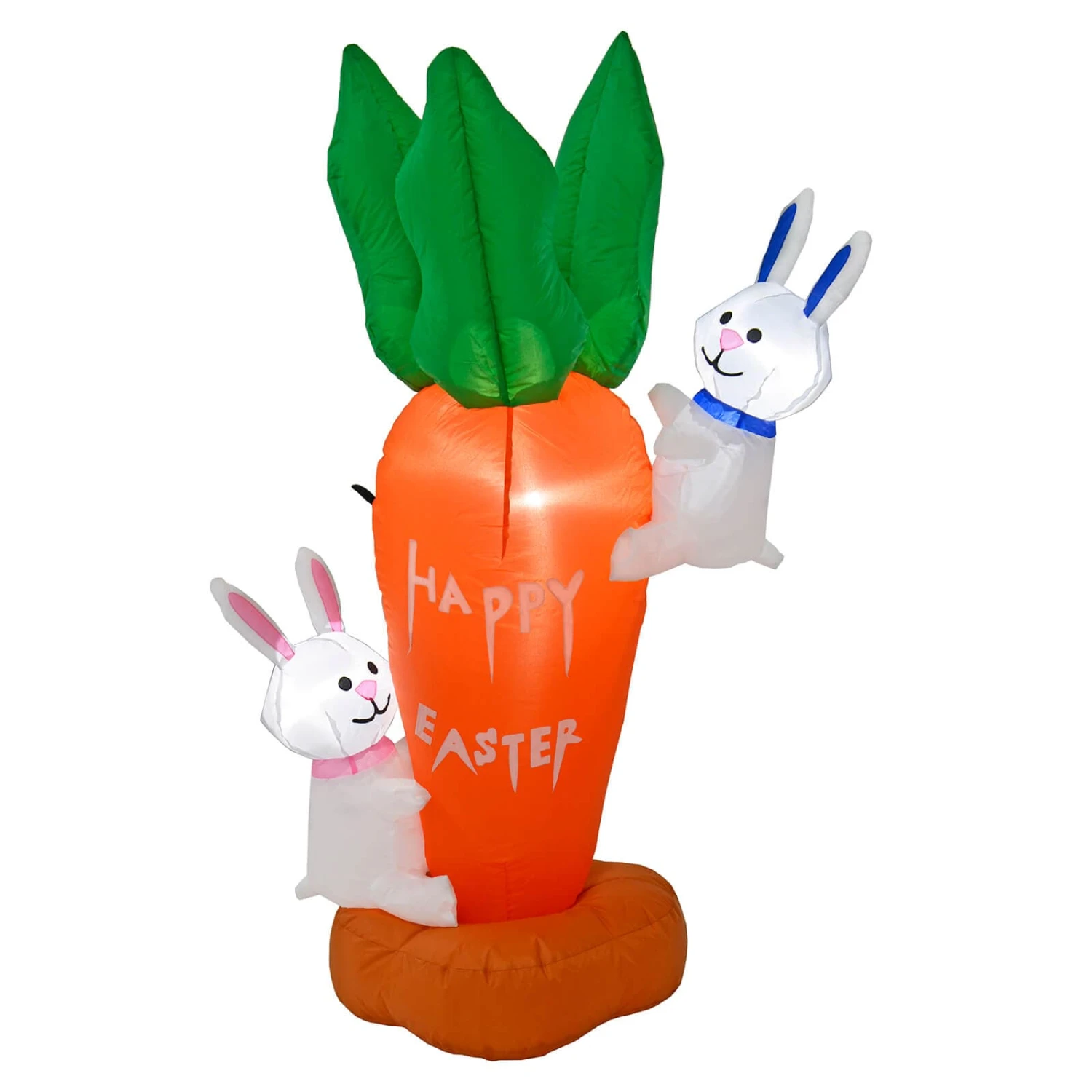 4ft Easter Carrot Bunnies Light Up Inflatable Party Decoration 2 4ft Easter Carrot Bunnies Light Up Inflatable Party Decoration - Image 2