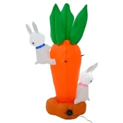 4ft Easter Carrot Bunnies Light Up Inflatable Party Decoration 9 4ft Easter Carrot Bunnies Light Up Inflatable Party Decoration -XS Stock Shop XS7364 4 opt