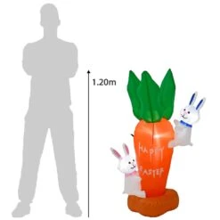 4ft Easter Carrot Bunnies Light Up Inflatable Party Decoration 8 4ft Easter Carrot Bunnies Light Up Inflatable Party Decoration -XS Stock Shop XS7364 5 opt