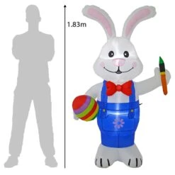 6ft Easter Bunny Egg Light Up Inflatable Party Decoration -XS Stock Shop XS7365 5 opt