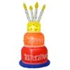 6ft Happy Birthday Cake Candles Light Up Inflatable Decoration