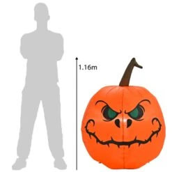 4ft Light Up Inflatable Evil Pumpkin Halloween Party Decoration -XS Stock Shop XS7367 4 opt