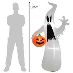 6ft LED Inflatable Ghost With Pumpkin Halloween Party Decoration -XS Stock Shop XS7371 4 opt