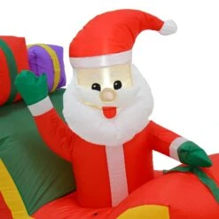 10ft LED Inflatable Santa Sleigh 3 Reindeer Christmas Decoration -XS Stock Shop XS7385 6 opt