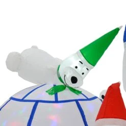 6ft Inflatable Igloo LED Disco Lights Polar Bears Decoration -XS Stock Shop XS7386 5 opt