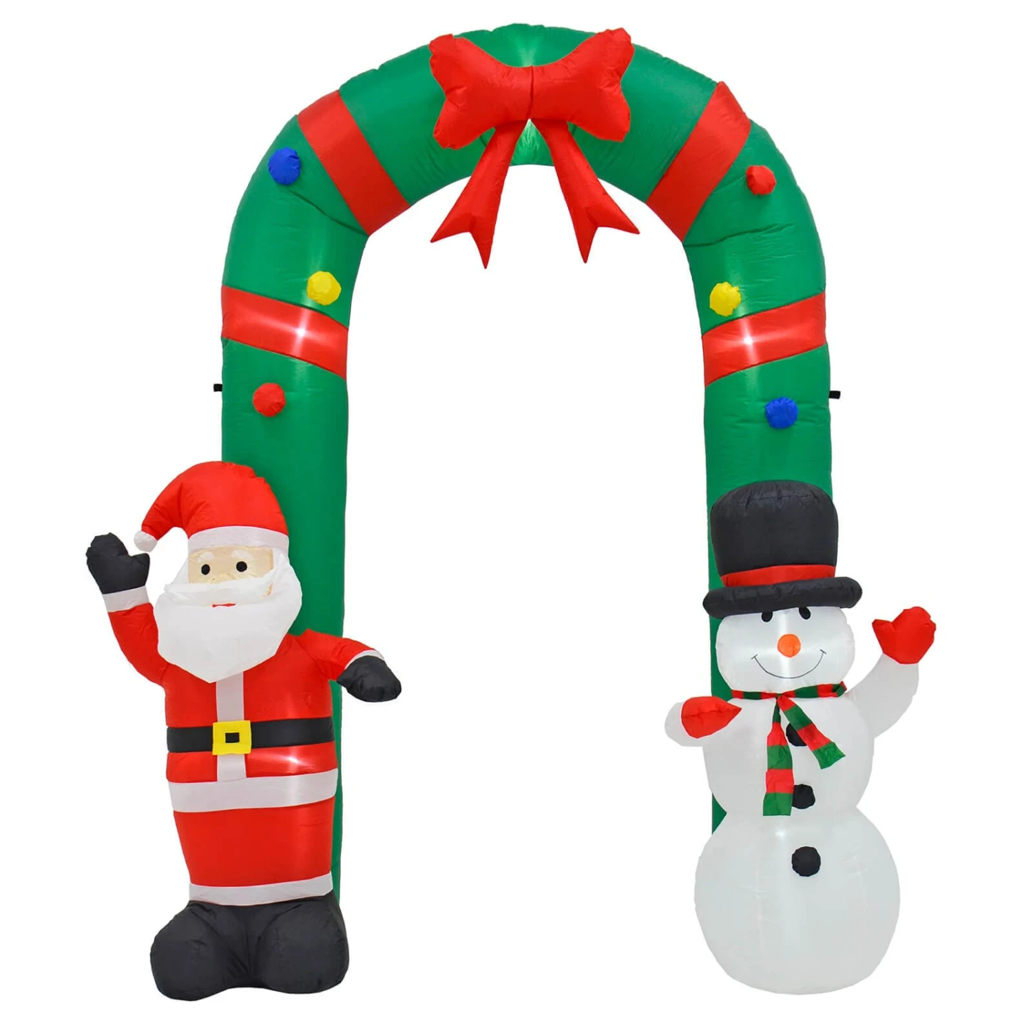 8ft Inflatable Light Up Santa Snowman Arch Christmas Decoration 1 8ft Inflatable Light Up Santa Snowman Arch Christmas Decoration