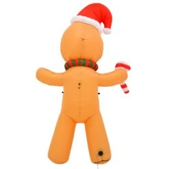 8ft Inflatable Gingerbread Man Candy Cane LED Christmas Decoration -XS Stock Shop XS7393 3 opt
