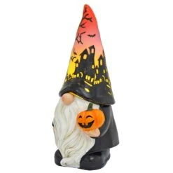 Light Up Halloween Gnome With Pumpkin Figure Decoration 20cm -XS Stock Shop XS7411 4 opt