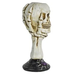 Skull Candle Holder Skeleton Hand Halloween Decoration 22cm -XS Stock Shop XS7412 2 opt