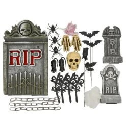 23pc Tombstone Set Halloween Party Graveyard Decorations -XS Stock Shop XS7431 2