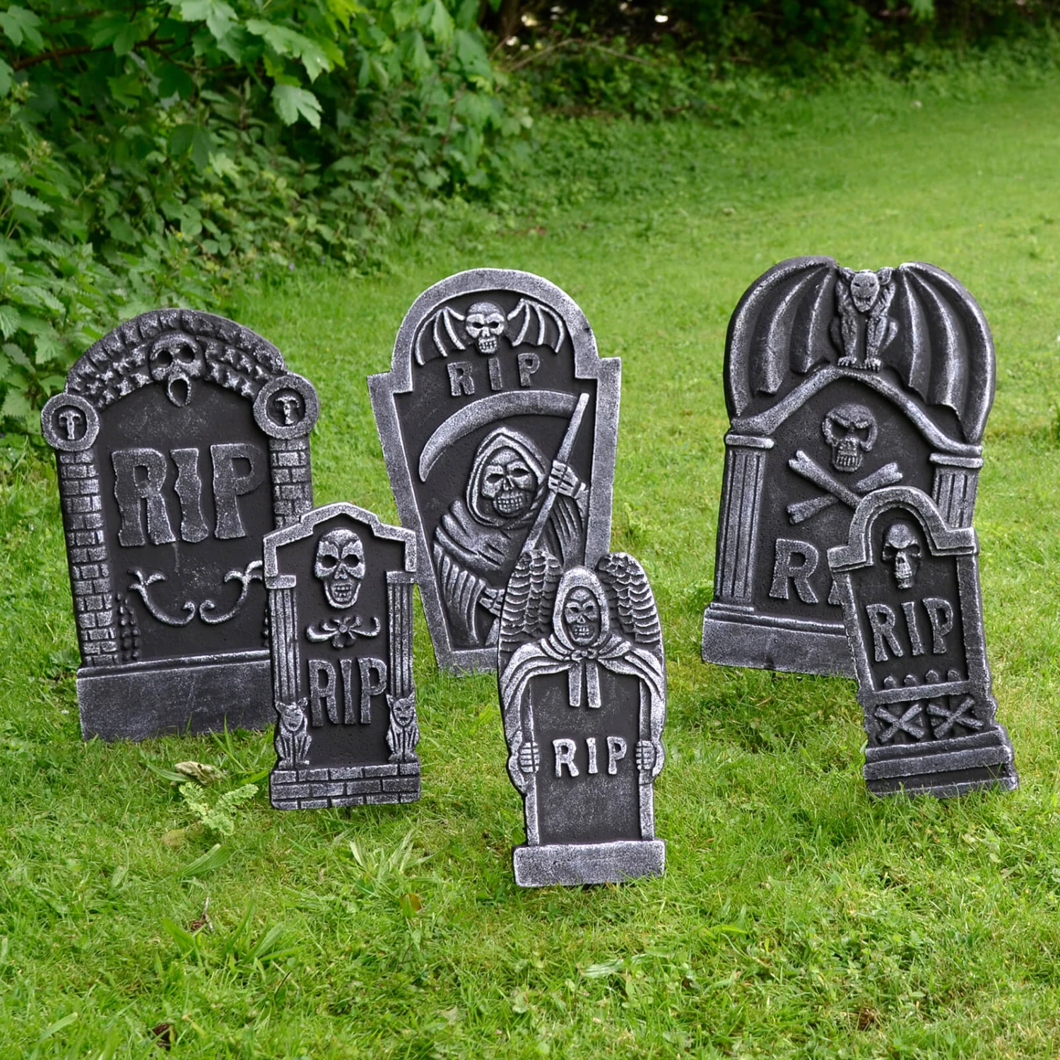 6pc Tombstone Set Halloween Party Decorations Graveyard Props 1 6pc Tombstone Set Halloween Party Decorations Graveyard Props