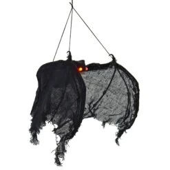 Light Up Black Bat Halloween Decoration Red Eyes 73cm -XS Stock Shop XS7434 3 opt