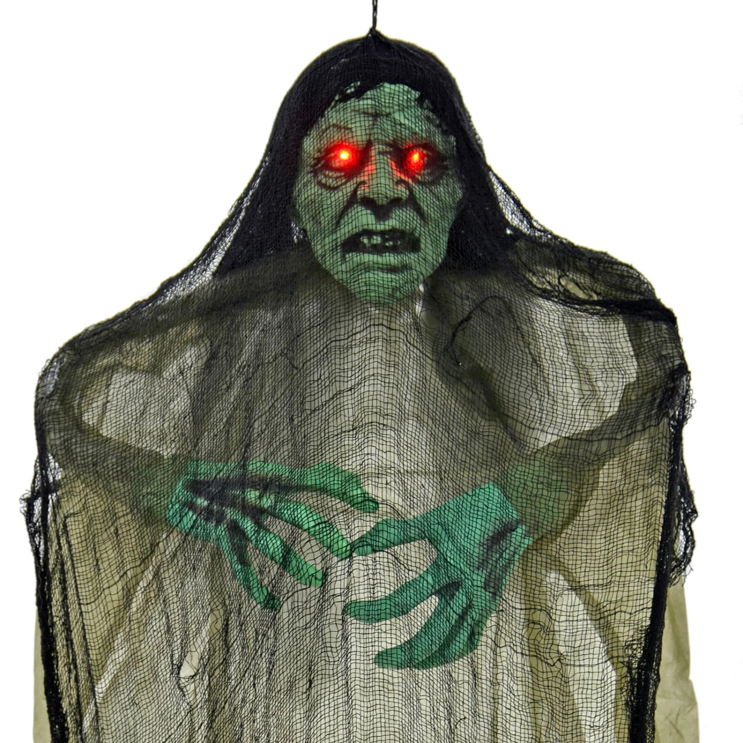 6ft Hanging Zombie Light Up Eyes Sounds Halloween Decoration 2 6ft Hanging Zombie Light Up Eyes Sounds Halloween Decoration - Image 2