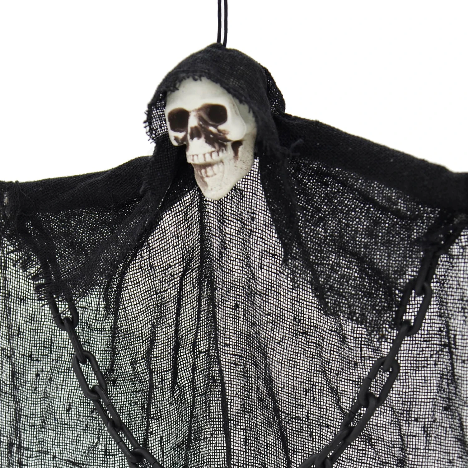 Hanging Skeleton With Chains Black Robe Ghost Decoration 60cm 3 Hanging Skeleton With Chains Black Robe Ghost Decoration 60cm - Image 3