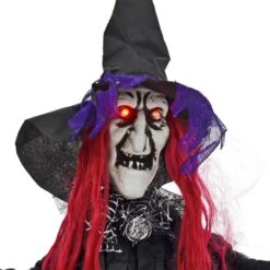 4ft Hanging Witch Light Up Eyes Sounds Halloween Decoration -XS Stock Shop XS7458 3 opt