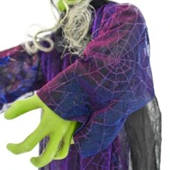 6ft Hanging Witch Green Skin Light Up Eyes Sounds Decoration 5 6ft Hanging Witch Green Skin Light Up Eyes Sounds Decoration -XS Stock Shop XS7462 3 opt